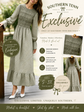 Exclusive gingham dress “sage green”