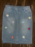 Daisy denim skirt