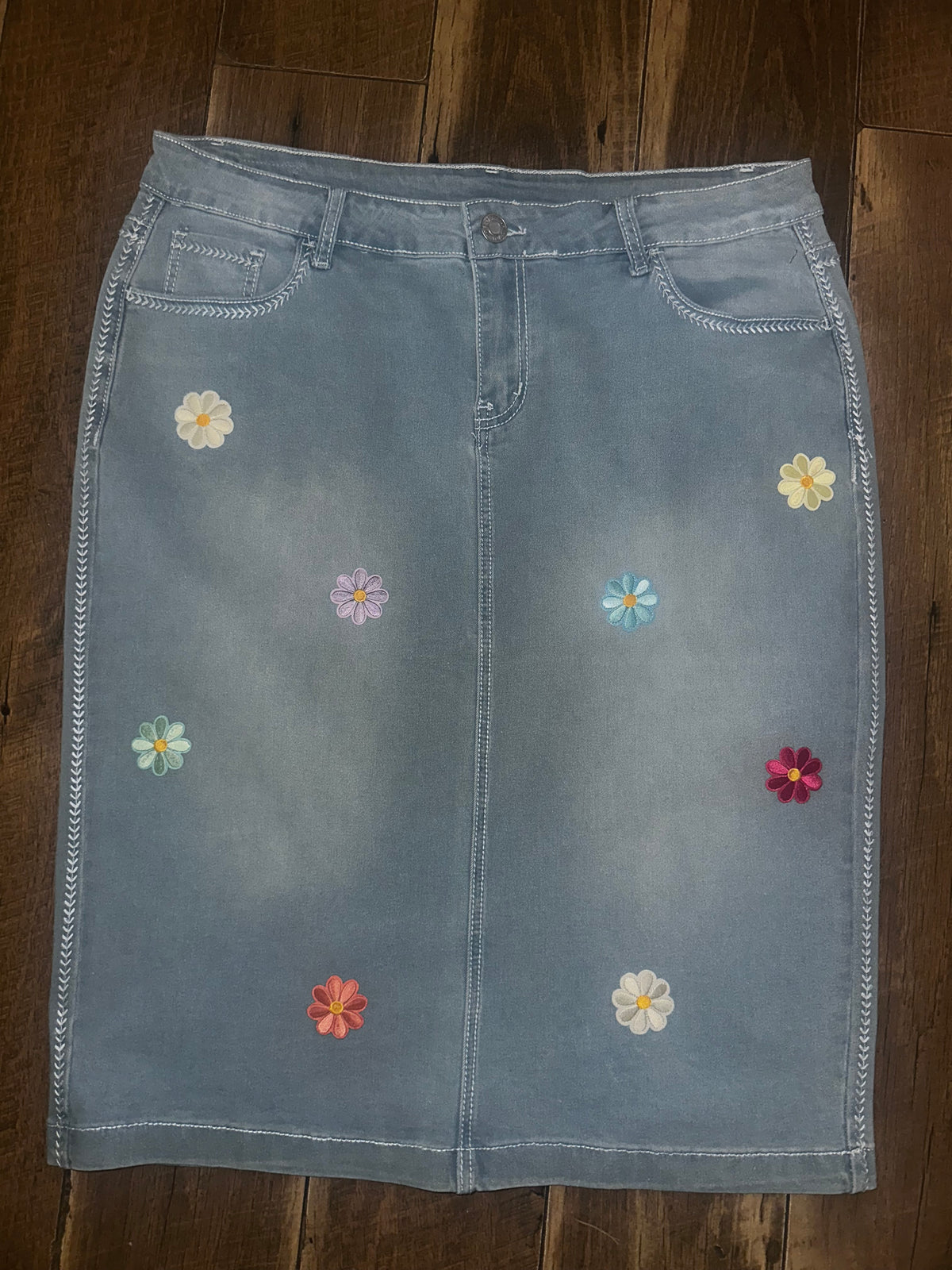 Daisy denim skirt