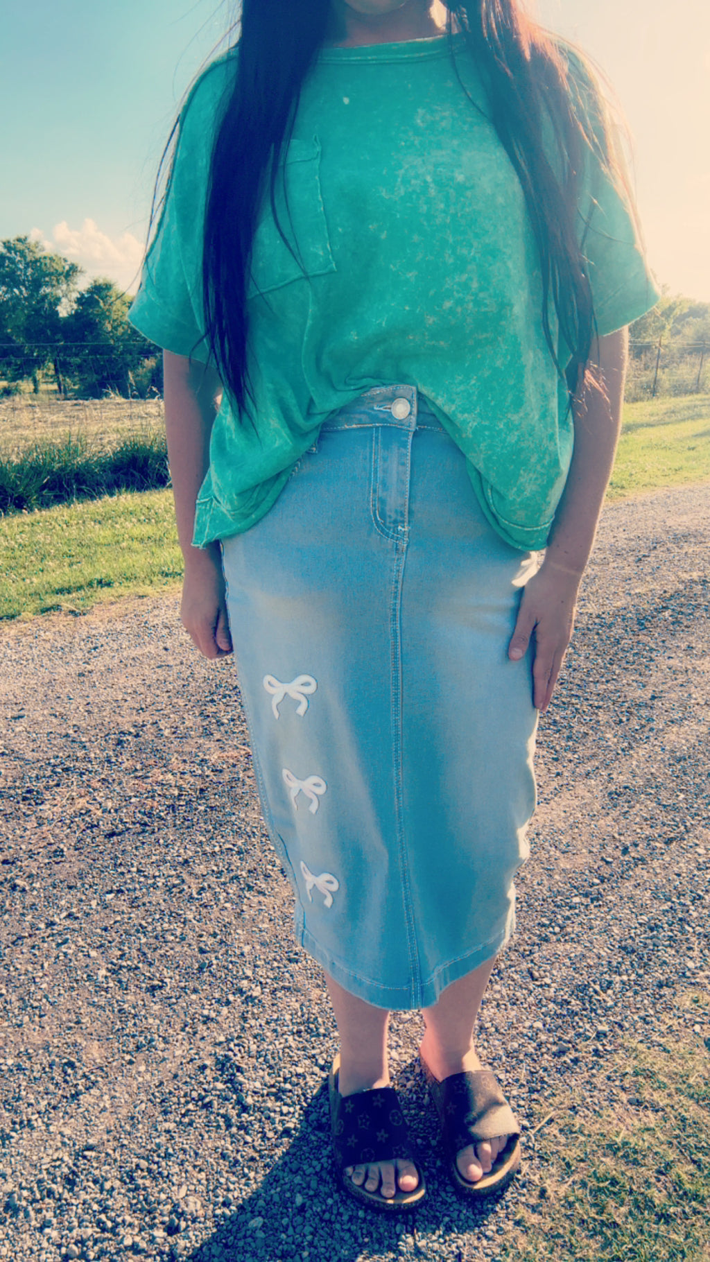 Summer denim skirt