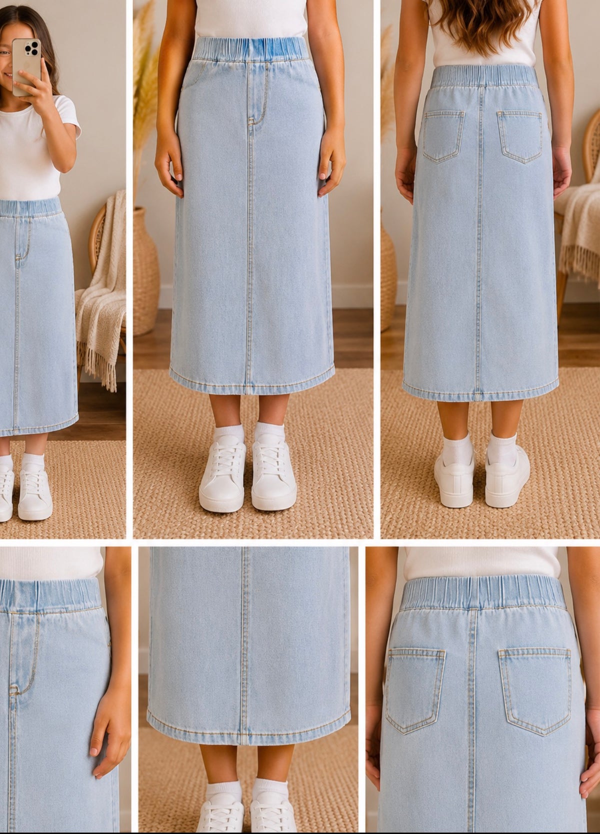 Tina kids denim skirt