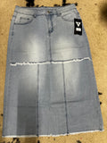 Midi denim skirt